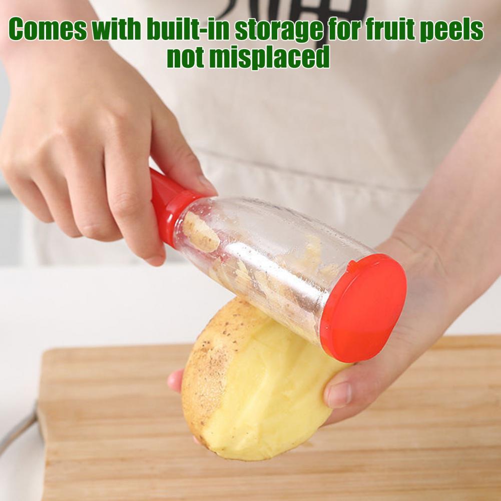 Kitchen Gadgets Built In - مقشرة خضروات متعددة الوظائف ذات وجهين
