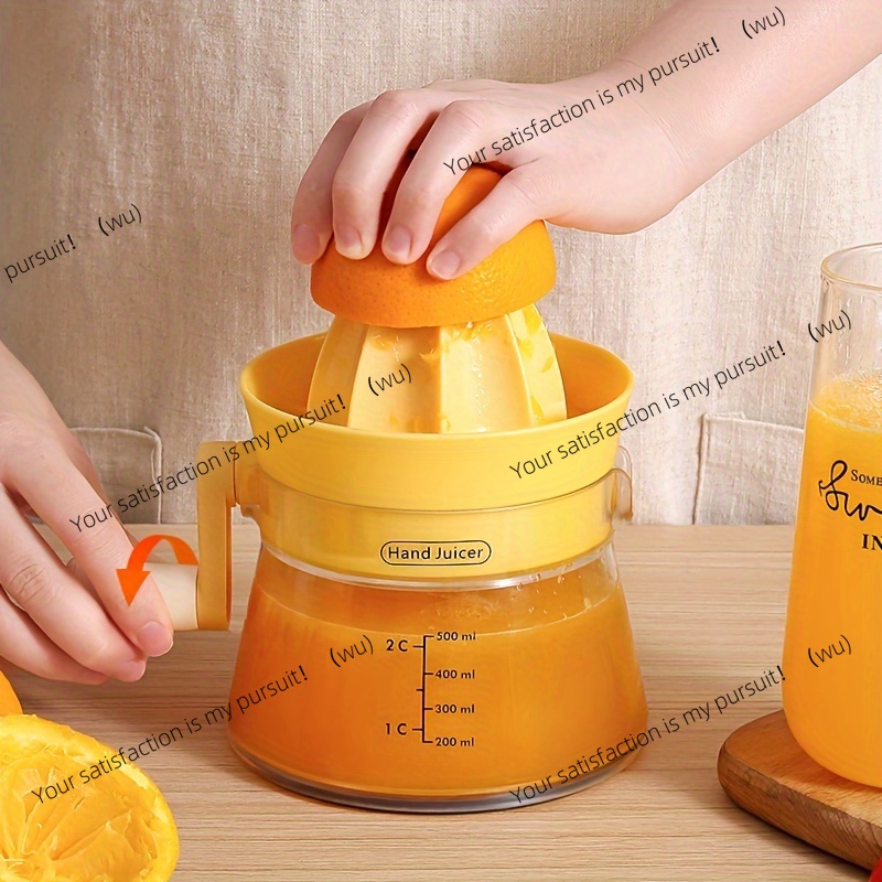 Kitchen Gadgets Built In - عصارة يدوية مع مقياس مدمج، عصارة