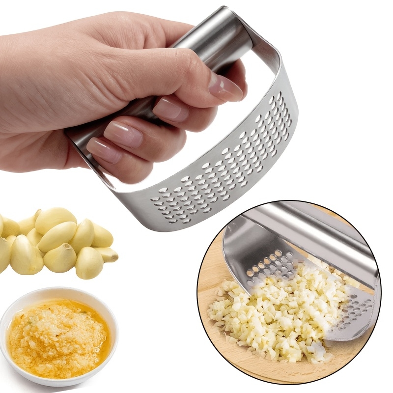 Kitchen Gadgets Useful - مكبس ثوم يدوي من الفولاذ المقاوم