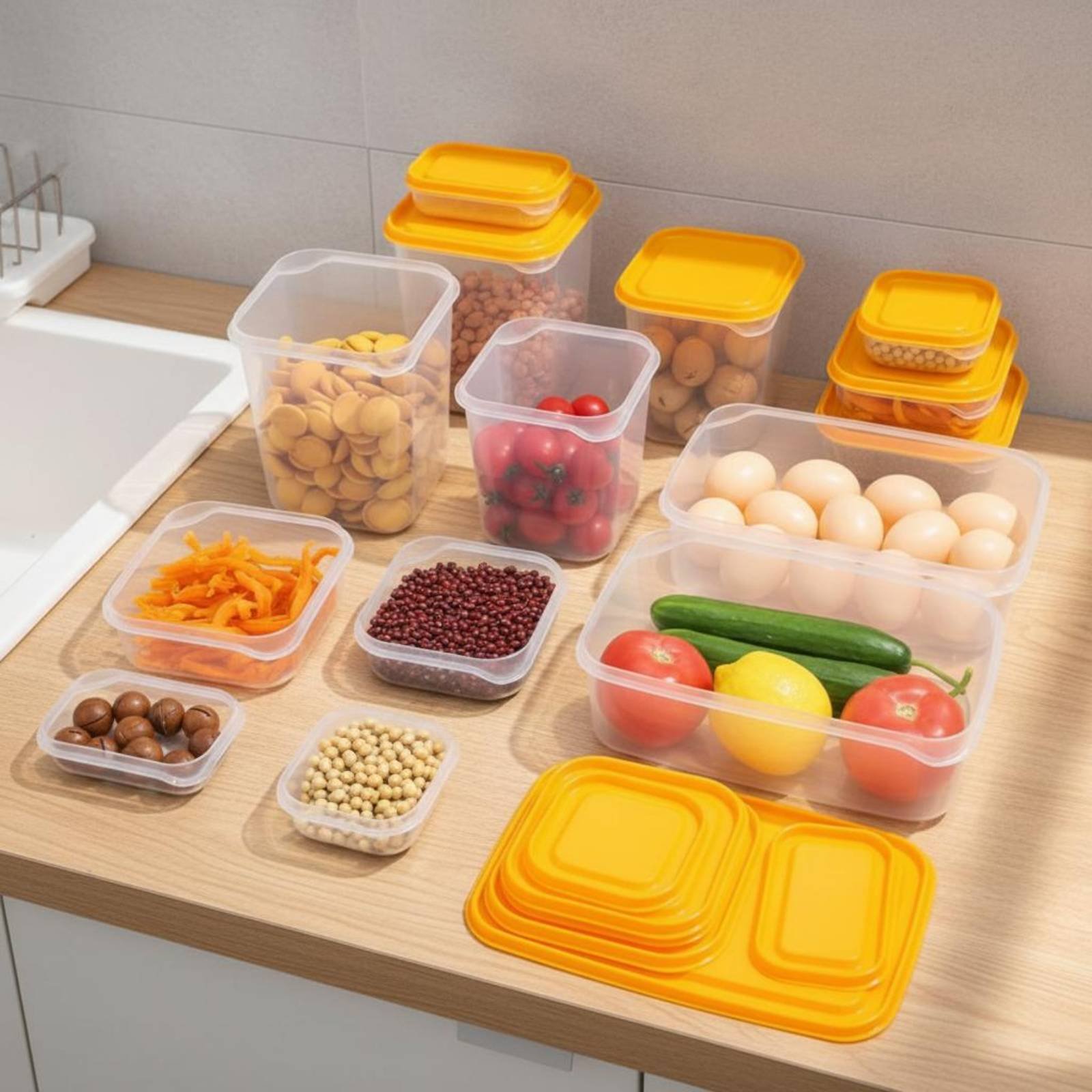 مجموعة من 17 قطعة لتخزين الطعا - مراجعة Food Storage Containers وسعره