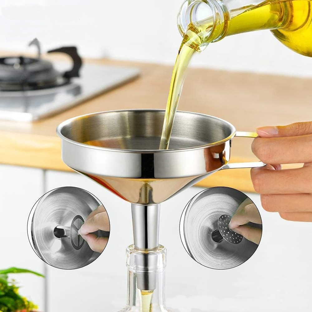 1 قطعة قمع زيت طهي من الستانلس - مراجعة Kitchen Gadgets Sale وسعره