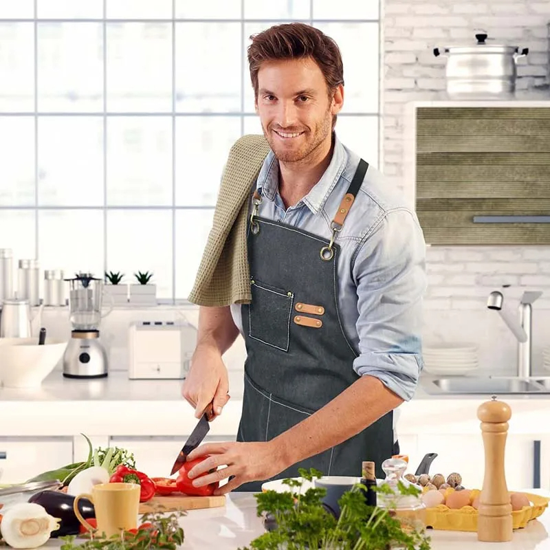 مريلة قماش منزلية مقاومة للزيت - مراجعة Kitchen Gadgets Trending وسعره