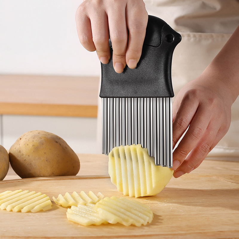 قطاعة بطاطس 2 في 1، قطاعة مموج - مراجعة Kitchen Gadgets Built In وسعره