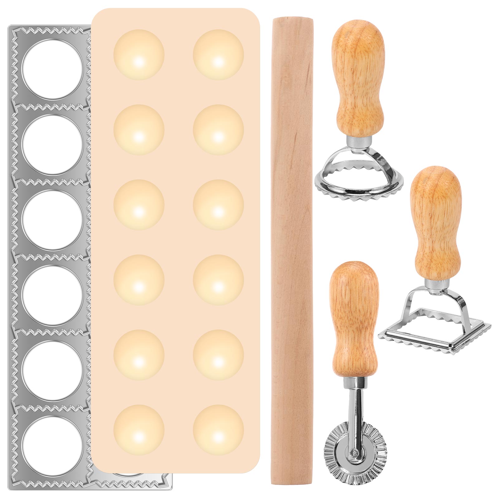 مجموعة قوالب صنع الرافيولي 4/5 - مراجعة Kitchen Gadgets Under $10 وسعره