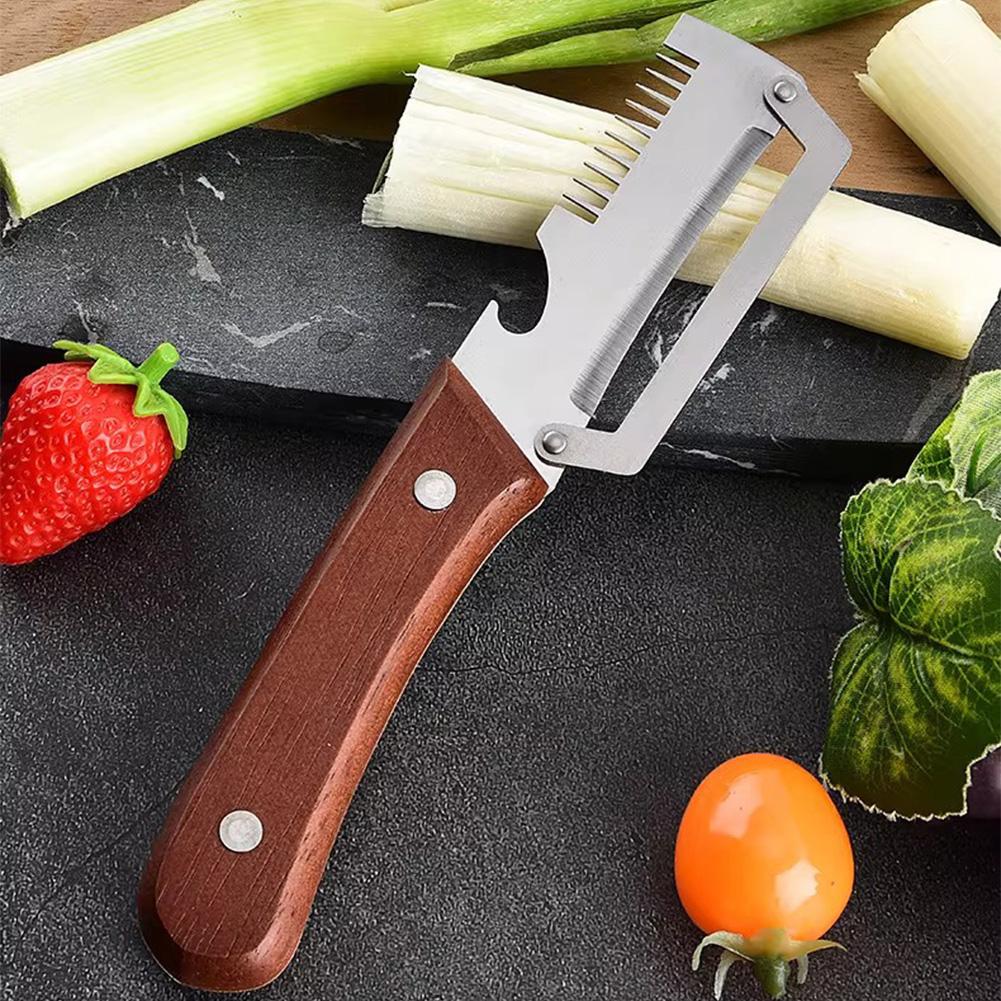 مقشرة خضروات مسننة 2 في 1، سكي - مراجعة Kitchen Gadgets Built In وسعره